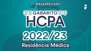 Gabarito da Residência Médica HCPA  Correção de Prova Ao Vivo [upl. by Osterhus832]