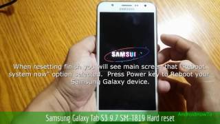 Samsung Galaxy Tab S3 97 SMT819 Hard reset [upl. by Nooj]