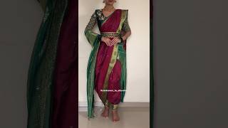 Dhoti Saree Draping with Dupatta saree nauvarisaree dhotistyle ​sareelove⁠GroomingwithUtkarsha [upl. by Lledniuq]