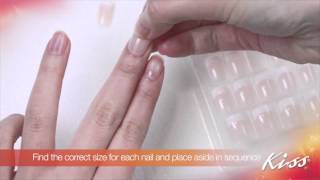 KISS Tutorial PreGlued Nail Kit  Easy Way to Apply Nails [upl. by Ayet]