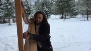 Snow Loreena McKennitt cover Harp Irish Whistle and voice [upl. by Ettigirb]