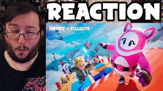 Gors quotFortnite x Fall Guys Where We Fallin’  Launch Trailerquot REACTION [upl. by Yanej]