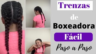 Trenzas de boxeadora Paso Paso BOXER BRAIDS [upl. by Attenauqa]