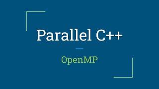 Parallel C OpenMP [upl. by Adnohsal]