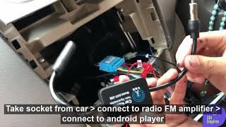 INSTALL CAR RADIO FM AMPLIFIER ANTENNA BOOSTER [upl. by Amathiste]