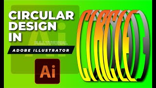 Cylindrical text in Adobe Illustrator tutorial l Cylinder warp text effect in illustrator [upl. by Zap]