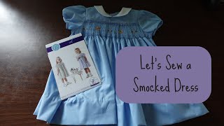 Making A Smocked Dress  Childrens Corner Lee Dress Sew Along  Spring Sewing  Easter Sewing [upl. by Suzette]