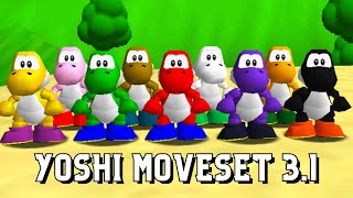 Super Mario 64 PC Port  Yoshi moveset 31 [upl. by Aronoel]