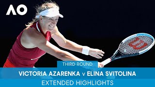 Victoria Azarenka v Elina Svitolina Extended Highlights 3R  Australian Open 2022 [upl. by Eetsirhc]