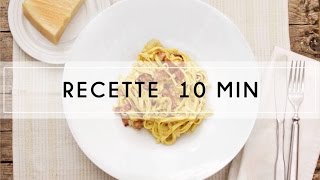 RECETTE 10 MINUTES  Linguini carbonara [upl. by Oleic459]