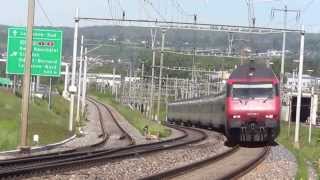 Trafic ferroviaire à Denges Echandens  05 Mai 2014 [upl. by Leiad]