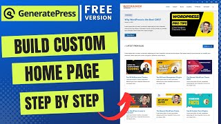 GeneratePress Theme Home Page Customization [upl. by Llenrahc]