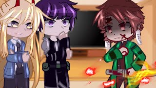 Fandoms React To Tanjiro  Gacha React [upl. by Kamaria]