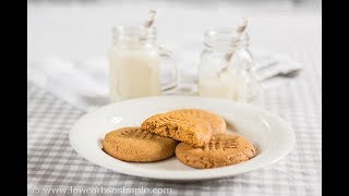 2Ingredient LowCarb amp Keto Peanut Butter Cookies [upl. by Ready589]