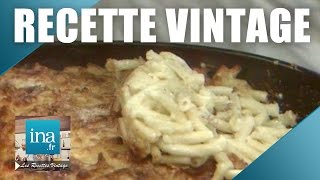 Recette  Poivron à la basquaise et gratin de macaronis de Paul Bocuse  Archive INA [upl. by Knitter946]