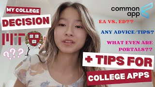 MY COLLEGE DECISION mit vs harvard amp TIPS CRASH COURSE verbiage  ADVICE [upl. by Zane]