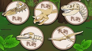 Dinosaur Discovery Stegosaurus Triceratops TRex Plesiosaur amp Pteranodon  Eftsei Gaming [upl. by Esinart117]