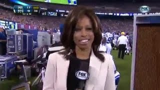 Fox Reporter Pam Oliver Hit In The Face With A Football During Colts 19 Aug 2013 [upl. by Aglo]