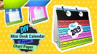 DIY Mini Desk Calendar from Chart Paper  Super Easy Tutorial [upl. by Alverta370]