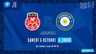 J8 I FC Rouen 1899 vs FC Versailles en replay 00 I National FFF 20242025 [upl. by Aramenta19]