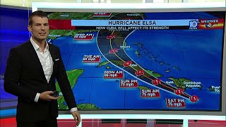 Hurricane Elsa 8am advisory update Florida remains in forecast cone [upl. by Khichabia]