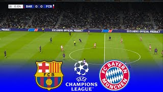 LIVE 🔴 BARCELONA vs BAYERN MUNICH  UEFA Champions League 20242025  FL 2025 Gameplay [upl. by Wandie268]