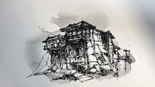 Architectural Sketching  169  Ký Họa Nhanh bằng Bút Mực [upl. by Treiber170]