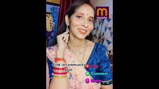 Beautiful Rhodium plated jewelry set link in community post ♥️ meesho meenu shots jewelryviral [upl. by Avner]