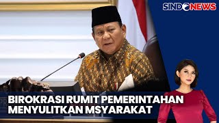 Presiden Prabowo Subianto Minta Menteri Perbaiki Birokrasi Rumit  Sindo Siang 2710 [upl. by Lourdes]