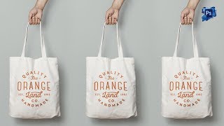 Shopping Canvas Tote Bag MockUp  Photoshop cs6 Tutorial [upl. by Terrel429]