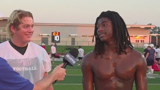 HardinJefferson and Lumberton Football Players Report for Practice [upl. by Lanna809]