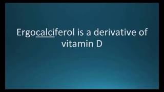 How to pronounce ergocalciferol Calciferol Memorizing Pharmacology Flashcard [upl. by Neffets616]