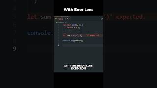 Error Lens in VS Code vscode coding programming [upl. by Parrnell]