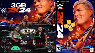 WWE 2K24 PPSSPP Gameplay 💯🔥 Entrance  Commentry Smooth Gameplay wwe2k24ppsspp [upl. by Trista179]