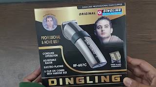 Best Hair Trimmer in Lockdown 2022 Gold Dingling RF607C in Pakistan UnboxingReview UrduHindi [upl. by Idnerb]