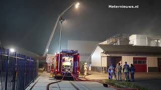 Grote bedrijfsbrand Steenwijk [upl. by Parhe277]