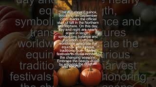 Autumnal Equinox Start of Fall  Importence of September datethatmatters GrandparentsDay [upl. by Cohligan742]