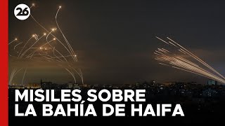 La Cúpula de Hierro de Israel disparó misiles sobre la bahía de Haifa [upl. by Brick]