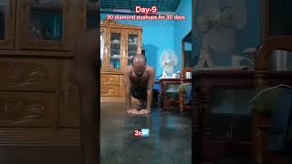 30 diamond pushups in a set  Day9 [upl. by Aronoff]