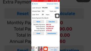 How to Calculate LoanFinance via app EZ Calculator [upl. by Ynttirb447]