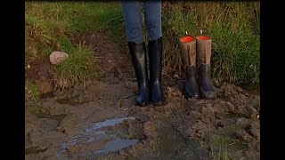 Mysterious Woman gets stuck in the Mud with Riding Boots [upl. by Shornick621]