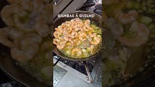 gambas à guilho fried shrimps with garlic and olive oil  Spanish and Portuguese dish [upl. by Albarran752]