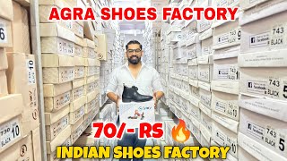 Agra Shoes Factory 70 Rs 🔥 Shoes Wholesale Market In Agra  Baxxy Shoes  Shoes Wholesale Market [upl. by Germana]