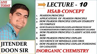 PEARSON PRINCIPLE AND ITS APPLICATIONS HSAB CONCEPT BY J D SIR [upl. by Perren874]