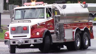 Jackson Township Fire Company Tanker 276 amp Pocono Mountain Fire Company Tanker 323 Responding [upl. by Nadirehs]