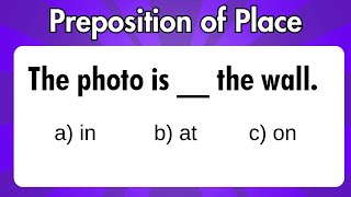 Prepositions of Place AT IN ON  Can you score 3030 [upl. by Henricks78]