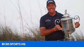 Phil Mickelsons FULL Final Hole and Reaction as he Wins the 2021 PGA Championship  CBS Sports HQ [upl. by Coke]