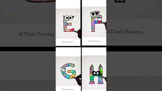 Alphabet Lore EFGH pick a color oddly satisfying duet drawing art oddlysatisfying alphabetlore [upl. by Anitahs]