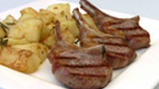 Lamb Cutlets With Rosemary And Garlic Potatoes Recipe [upl. by Onafets]