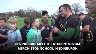 The Springboks Meet The Kids From Merchiston School  What Goes On Tour [upl. by Sesiom]